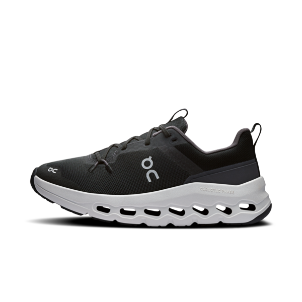 Unisex On Running Youth Cloudleap in Black White — view 3