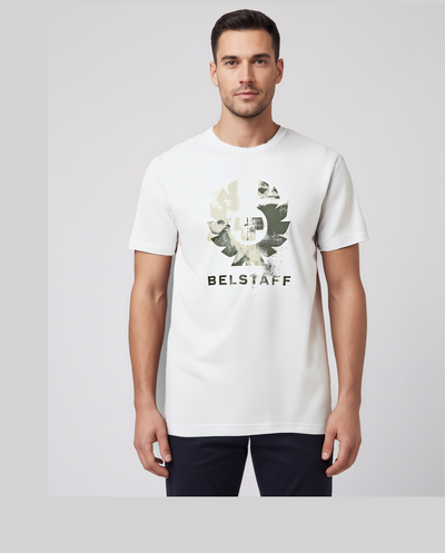 Mens Belstaff White Blur T Shirt