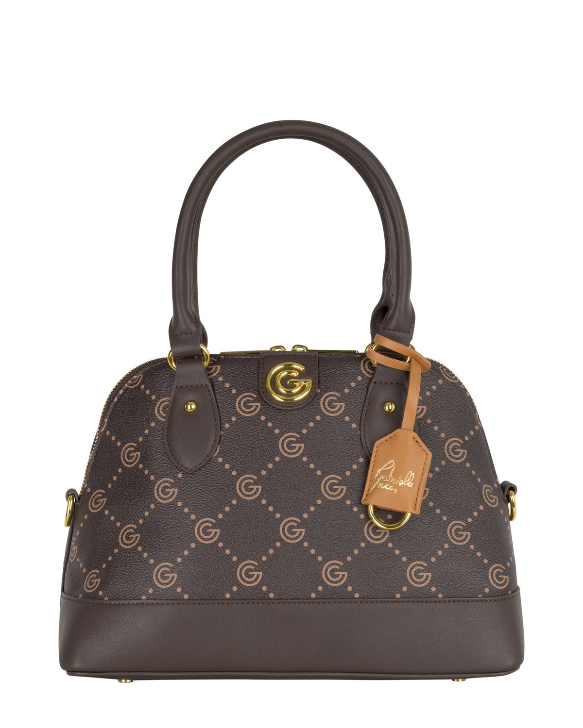 Women's Gabriella G Jackie Zip Handle Bag Brown