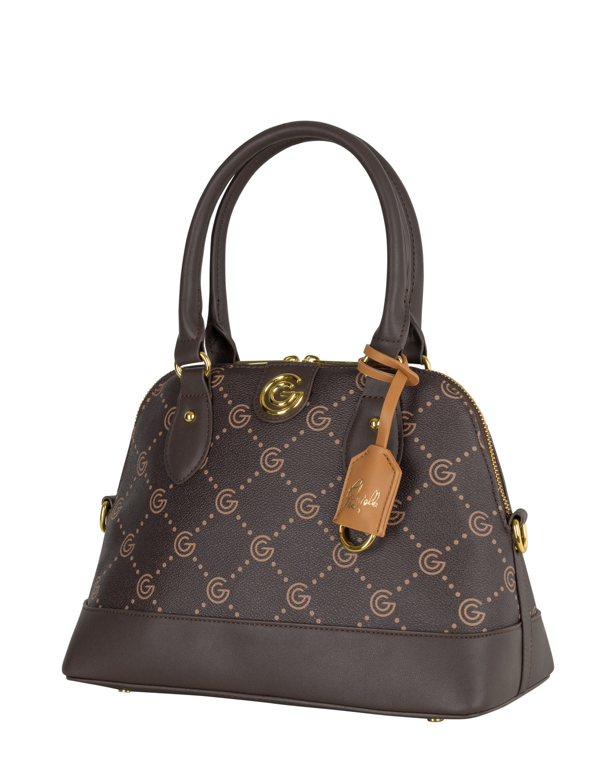 Women's Gabriella G Jackie Zip Handle Bag Brown