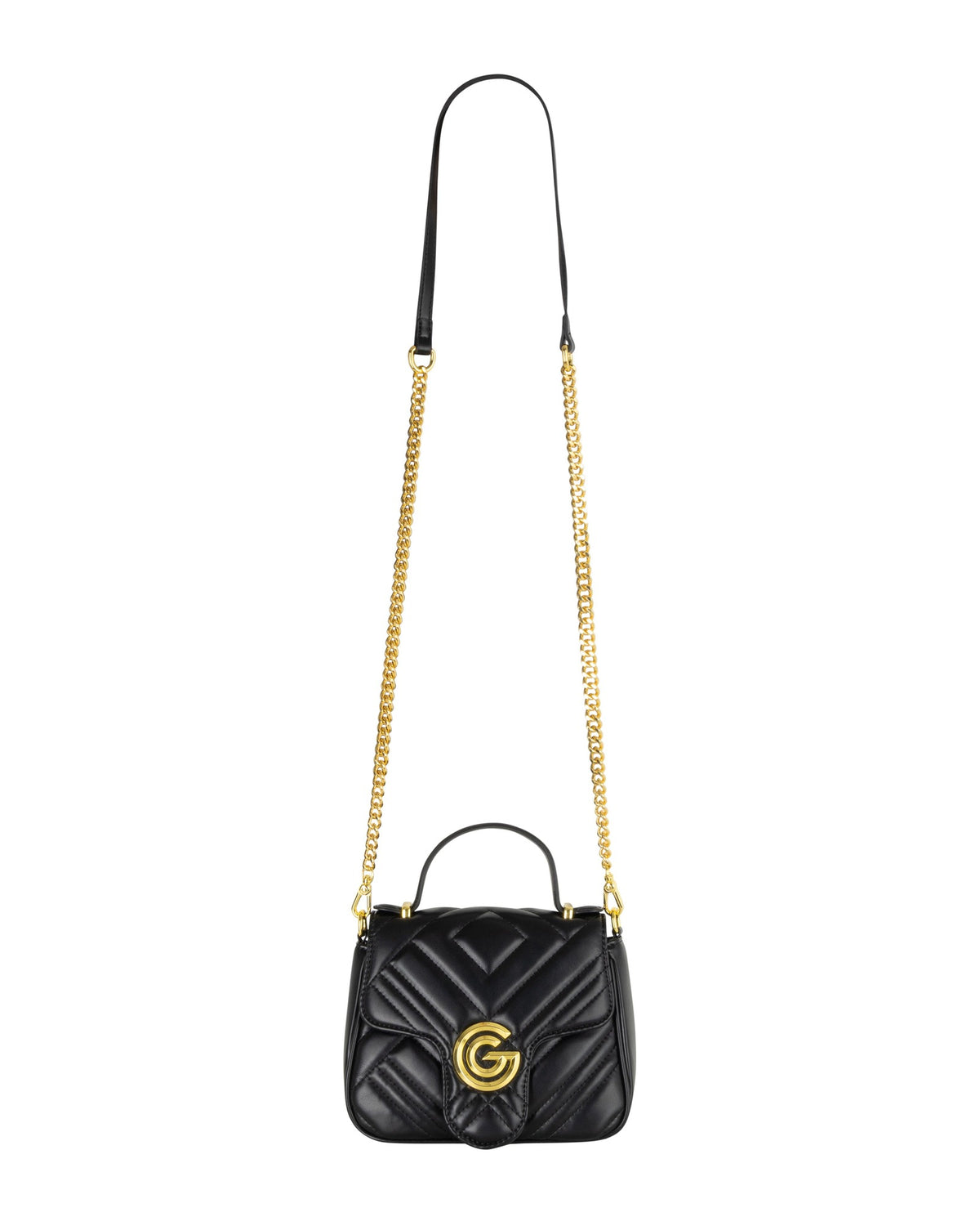 Women's Gabriella G Katty Handle Flap Bag Black
