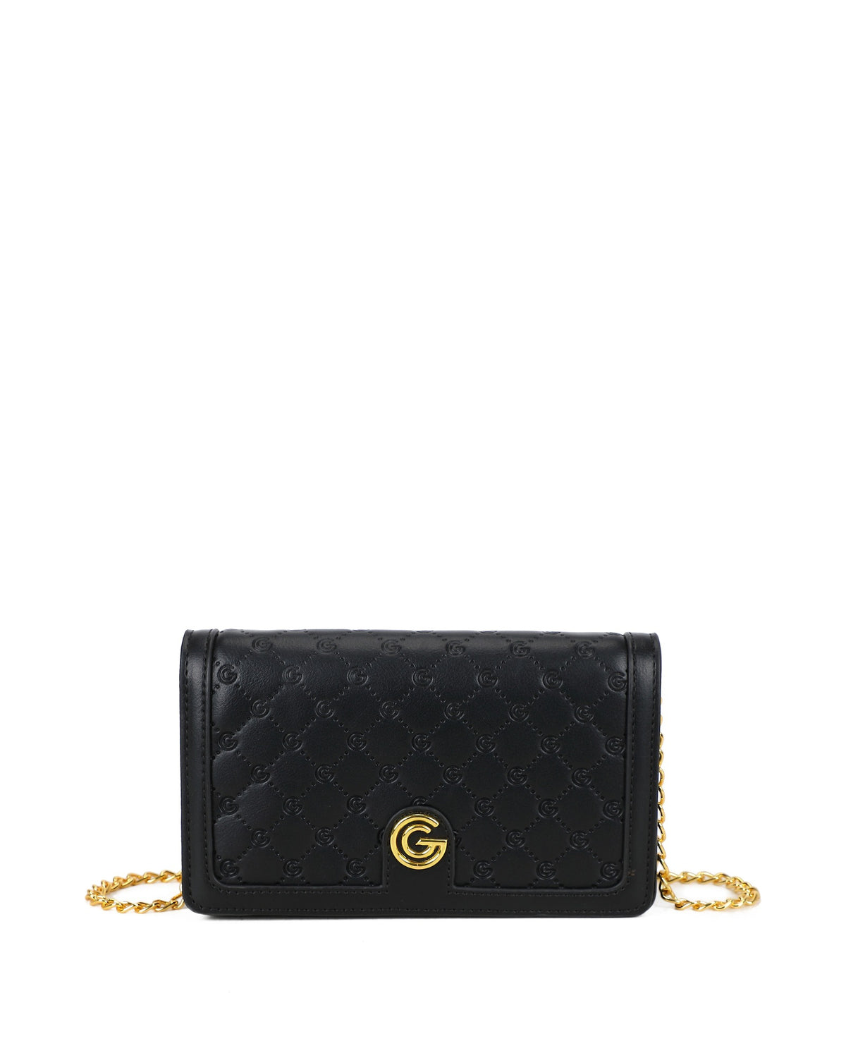 Women's Gabriella G Queen Wallet on Chain Black