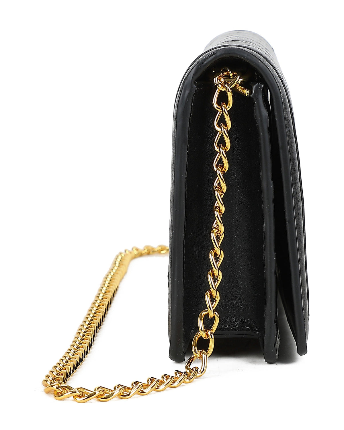 Women's Gabriella G Queen Wallet on Chain Black