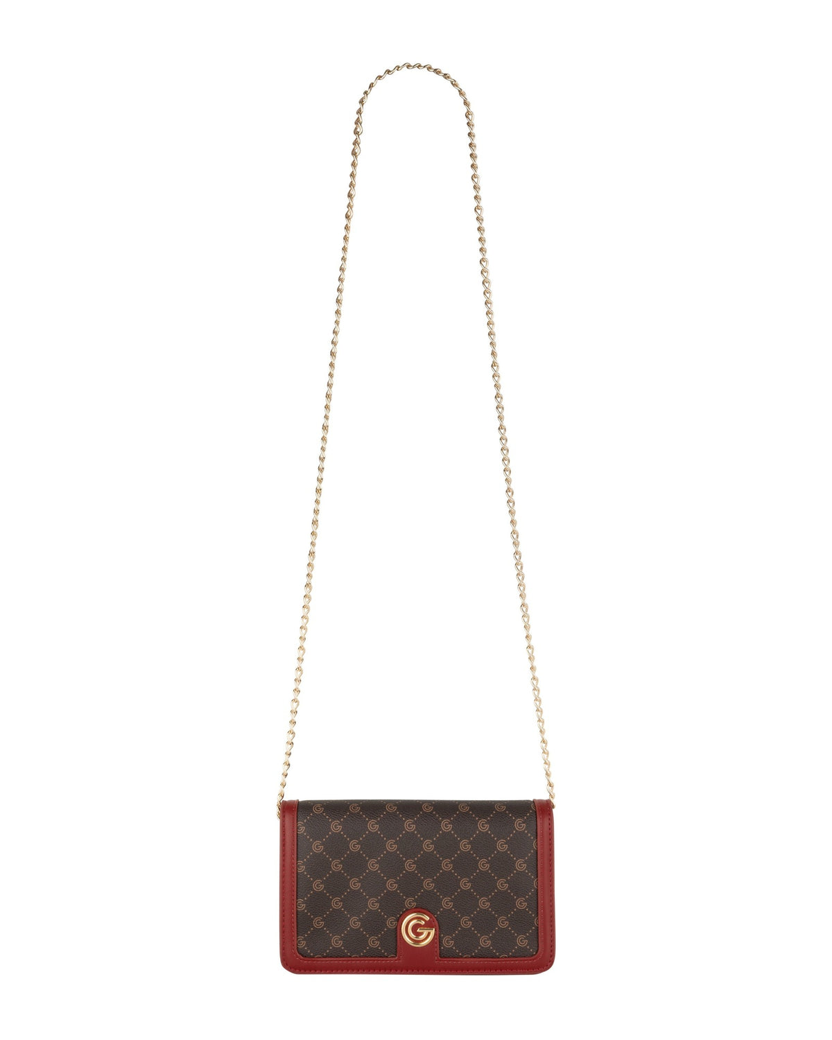 Women's Gabriella G Queen Wallet on Chain Bordeaux