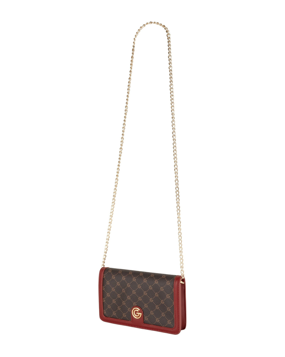 Women's Gabriella G Queen Wallet on Chain Bordeaux