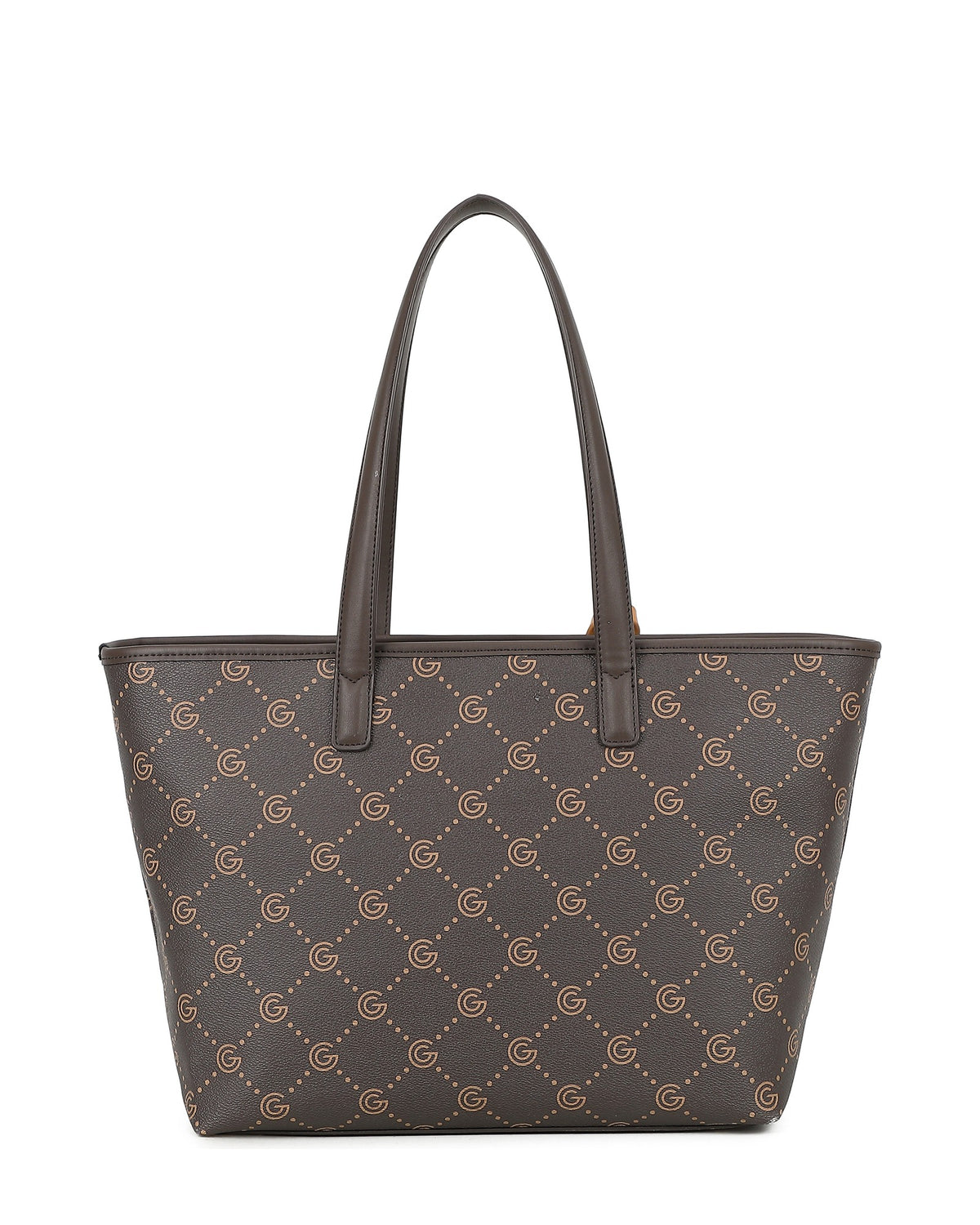 Women's Gabriella G Tiziana Strip Monogram Shopping Bag Brown
