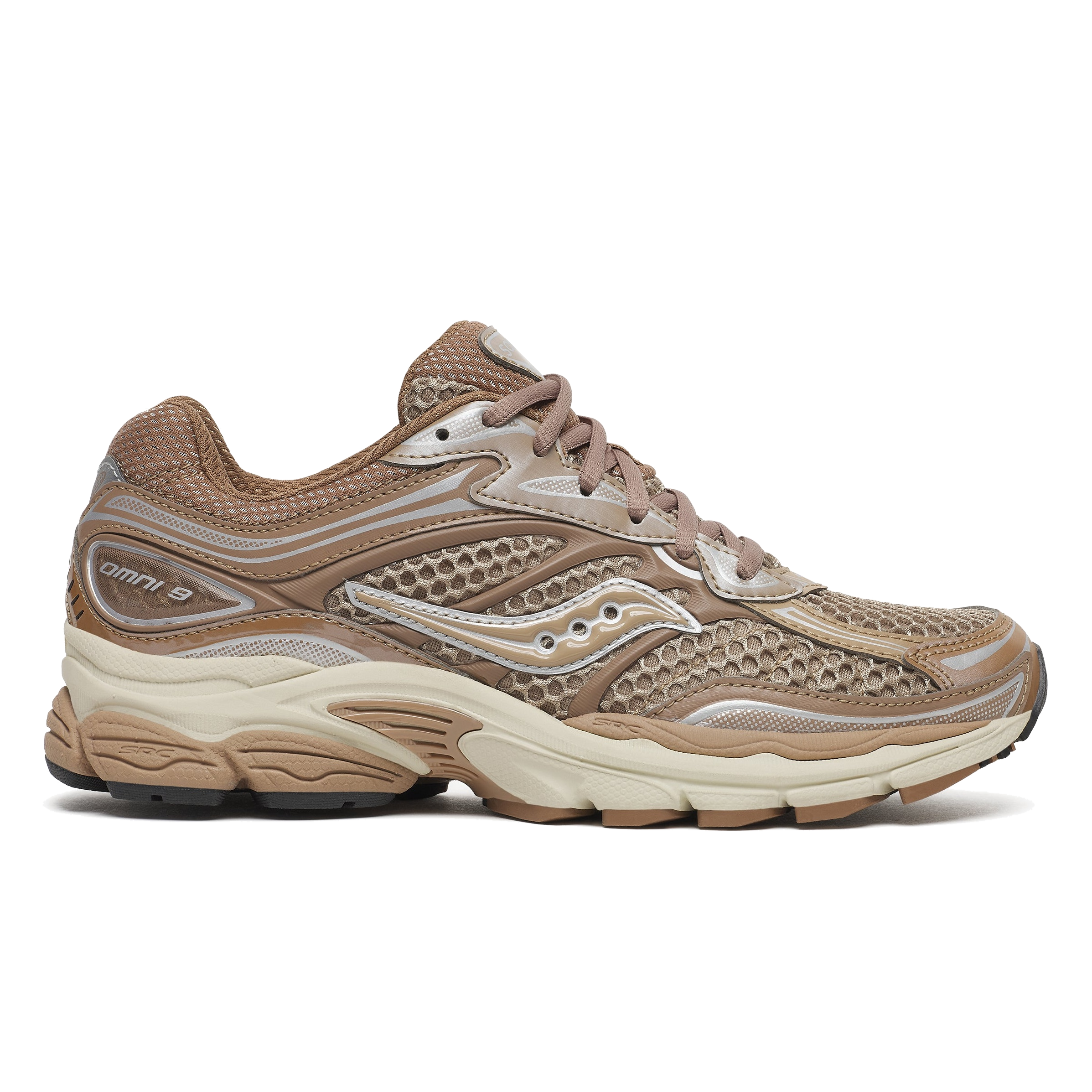 Women's Saucony Progrid Omni 9 in Saddle Eggshell