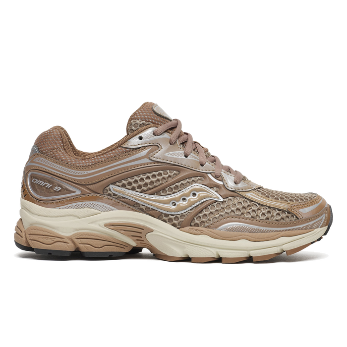 Women's Saucony Progrid Omni 9 in Saddle Eggshell