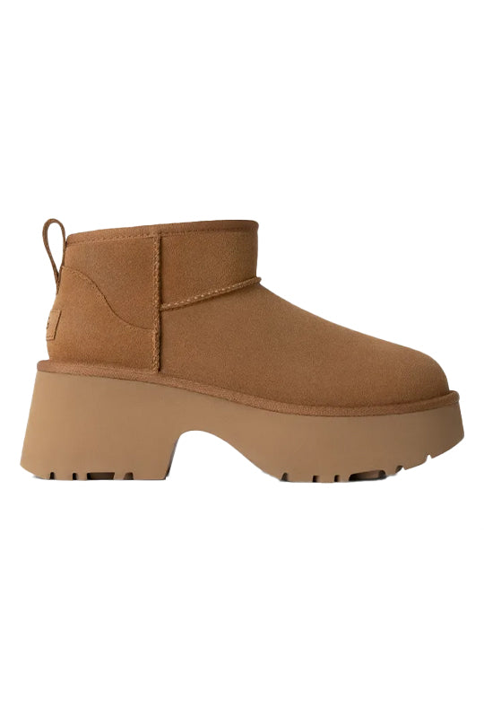 Women's UGG Classic Ultra Mini New Heights Boot in Chestnut