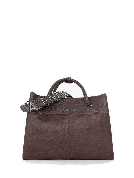 Women's Valentino Alexia Winter Shopping Bag In Dark Brown