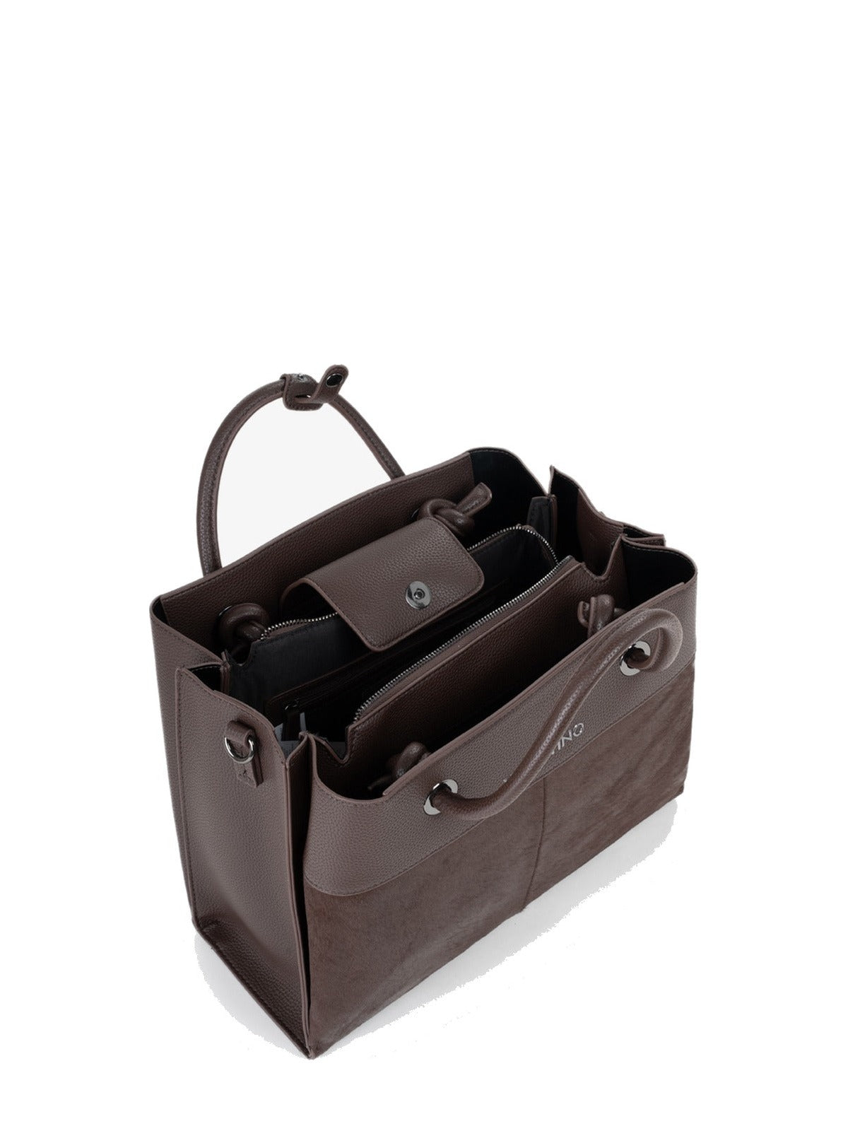 Women's Valentino Alexia Winter Shopping Bag In Dark Brown