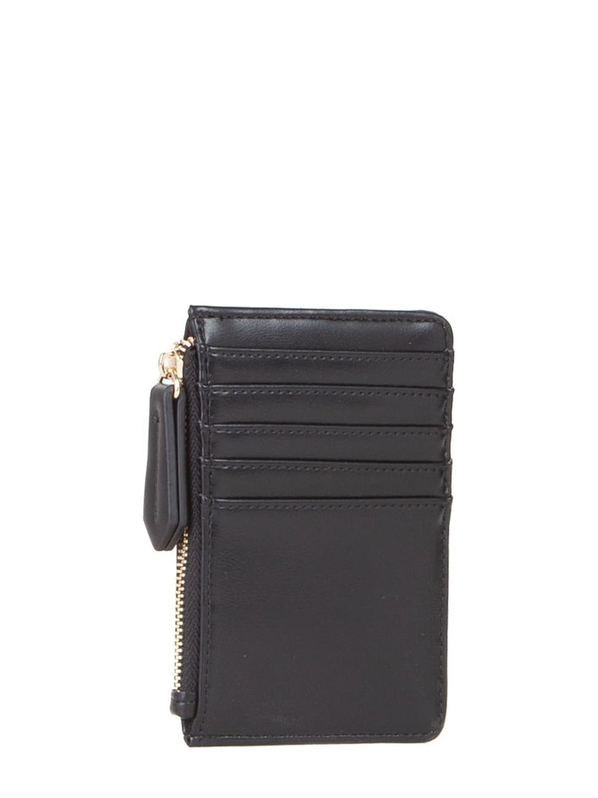 Women's Valentino Bags Black Quilted Credit Card Wallet