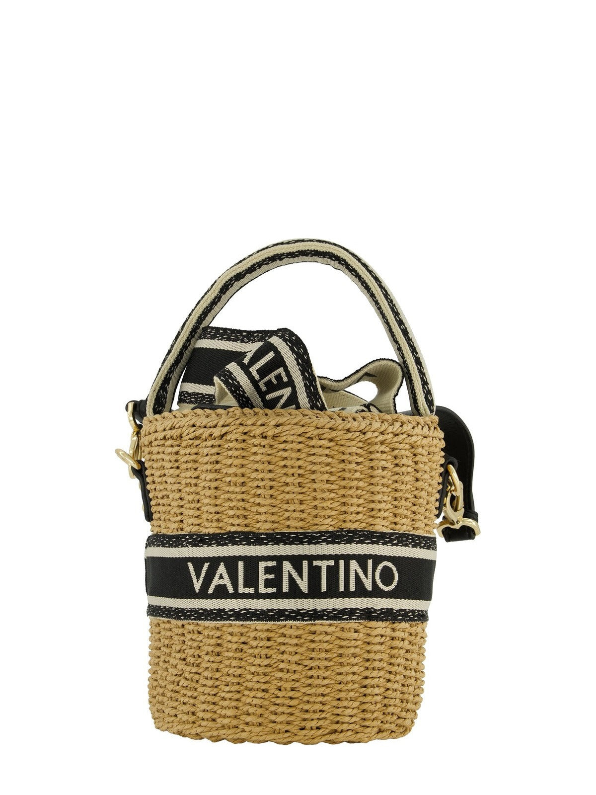Women's Valentino Boho Bucket Bag in Natural Black