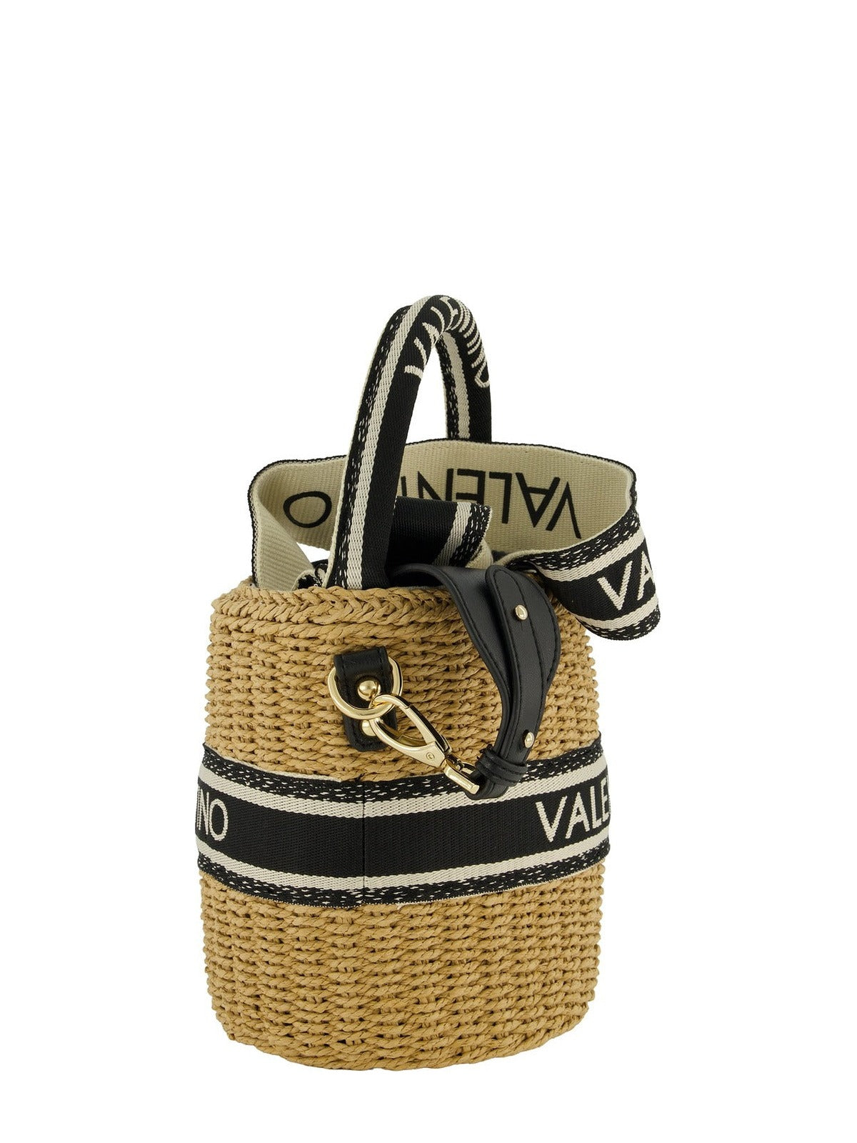 Women's Valentino Boho Bucket Bag in Natural Black