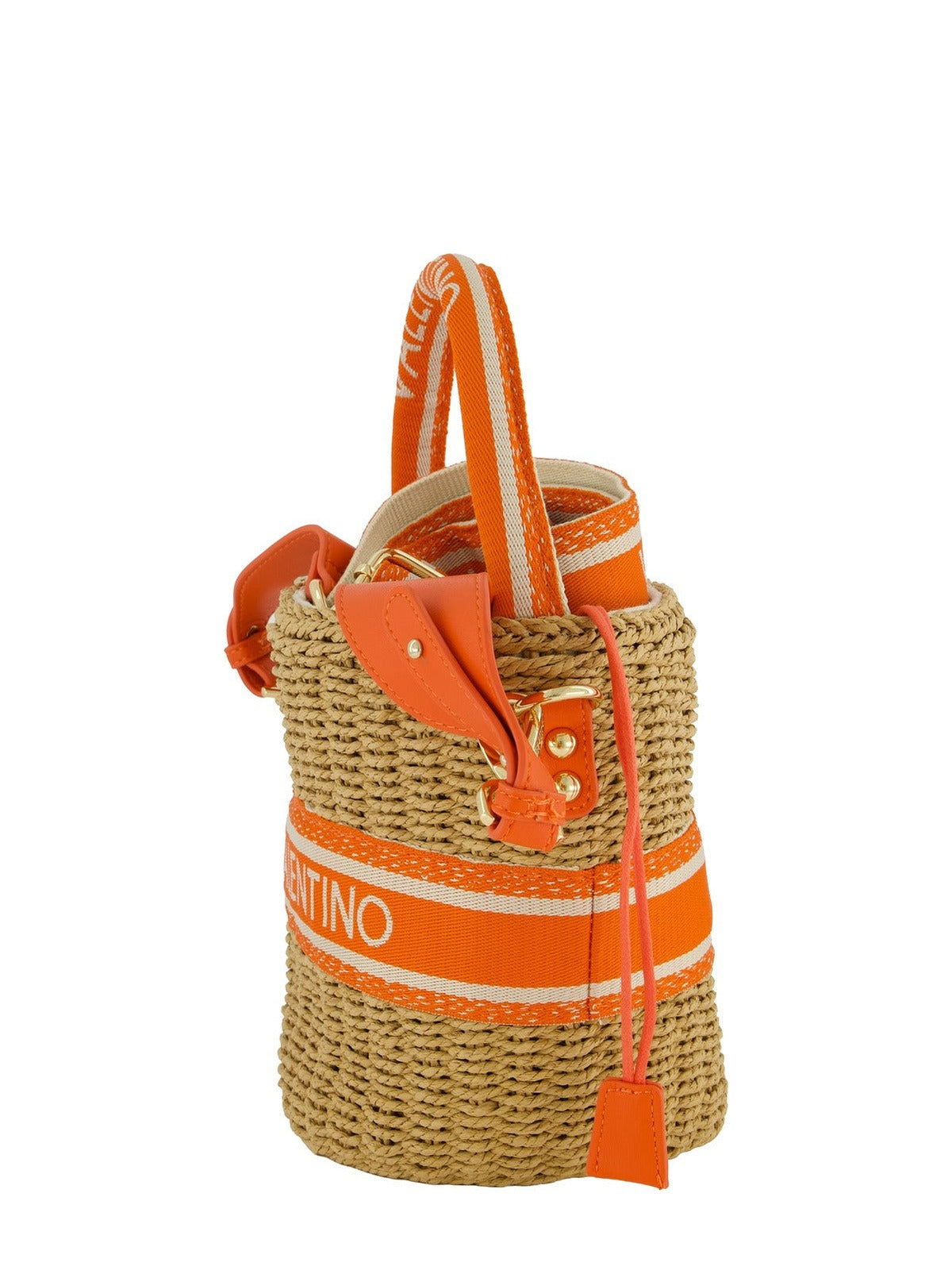 Women's Valentino Boho Bucket Bag in Natural Orange