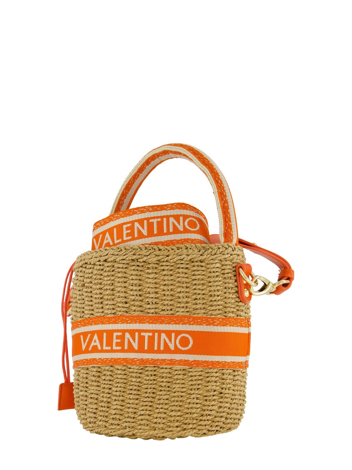 Women's Valentino Boho Bucket Bag in Natural Orange