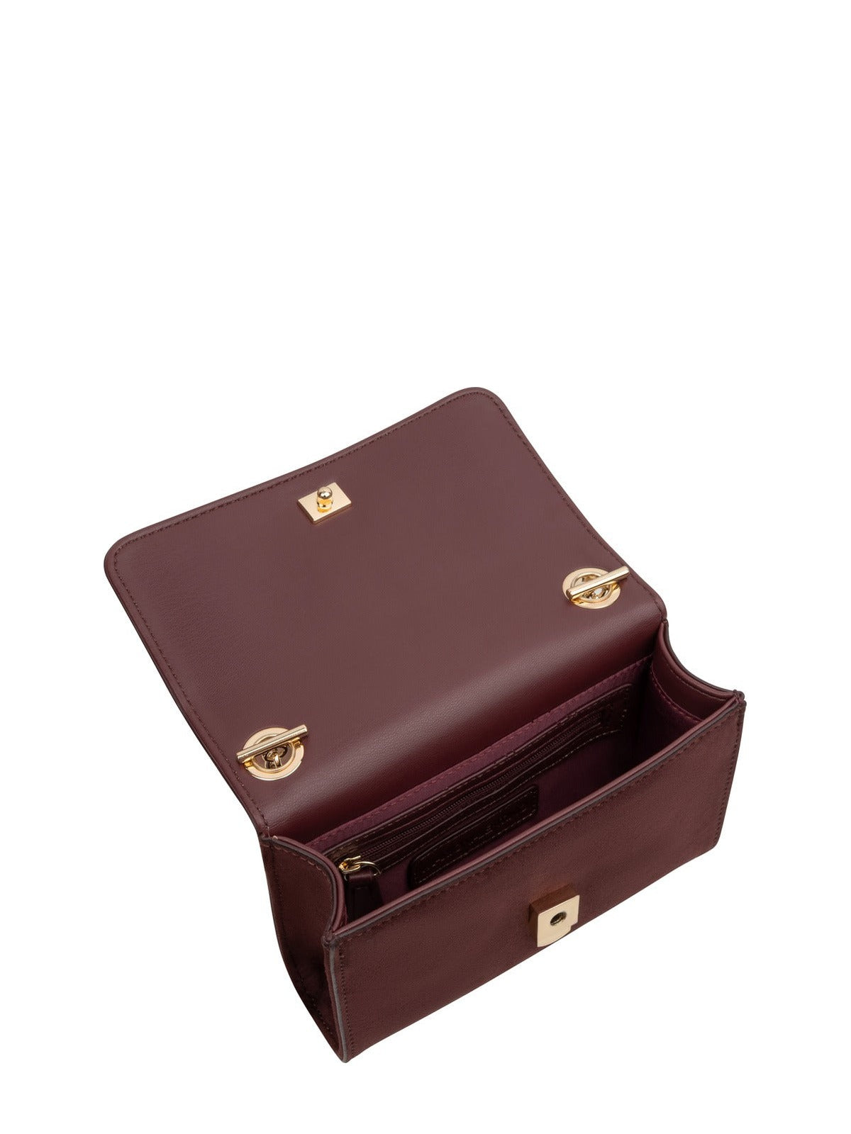 Women's Valentino Divina Winter Flap Bag In Bordeaux