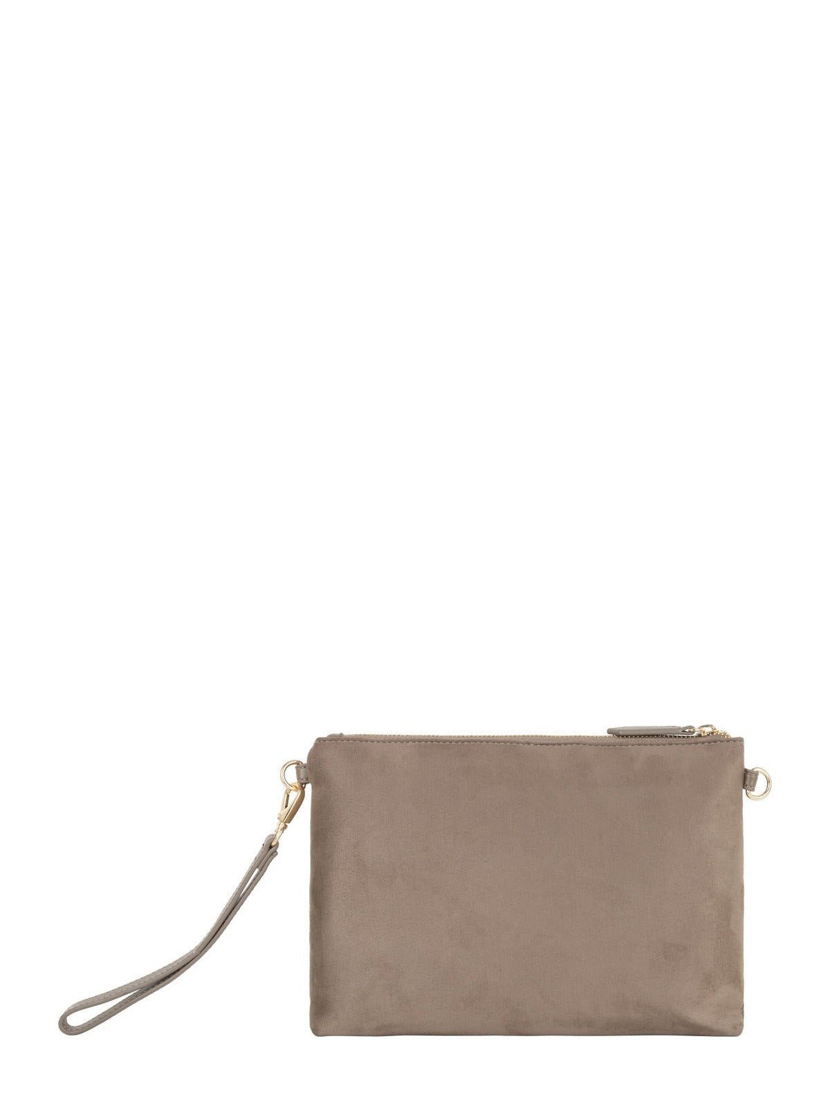 Women's Valentino Divina Winter Pochette Faux Suede Bag In Taupe