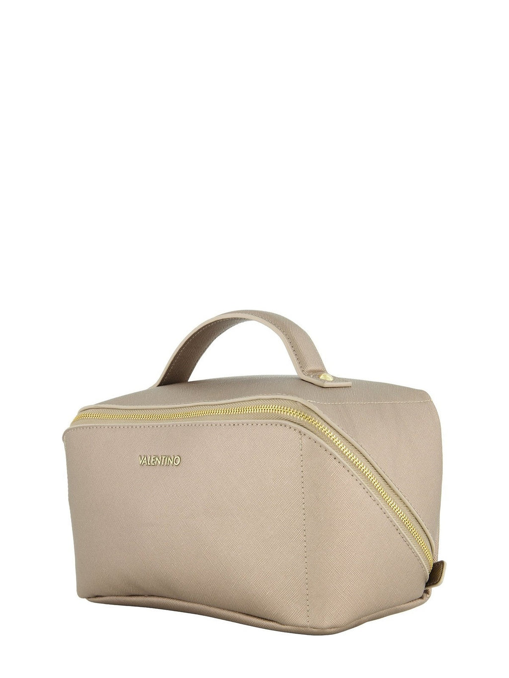 Women's Valentino Faby Metallic Grey Cosmetic Case