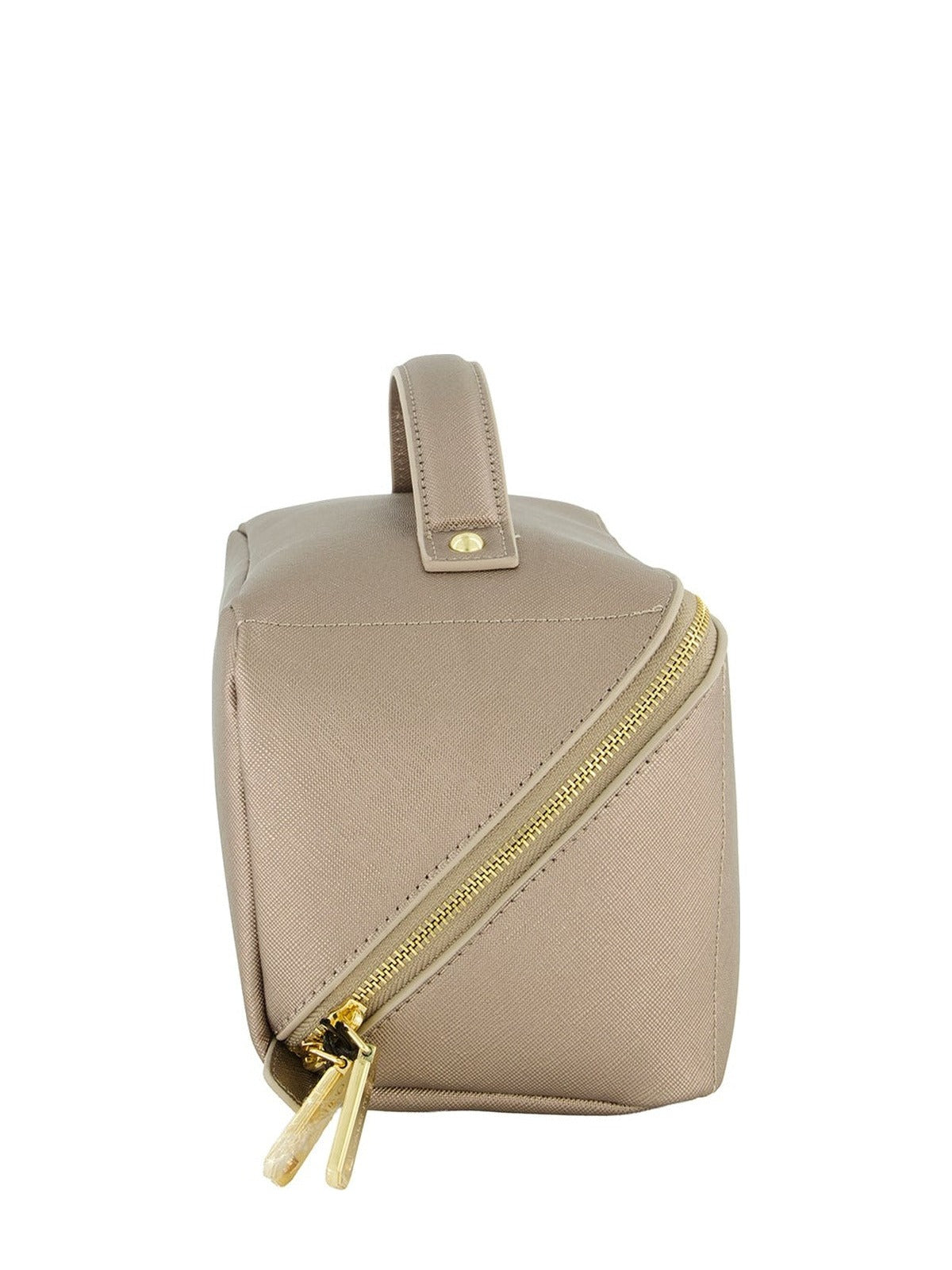Women's Valentino Faby Metallic Grey Cosmetic Case