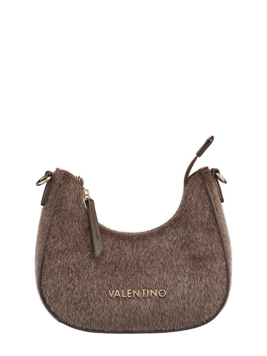 Women's Valentino Ocarina Winter Shoulder Bag In Dark Brown