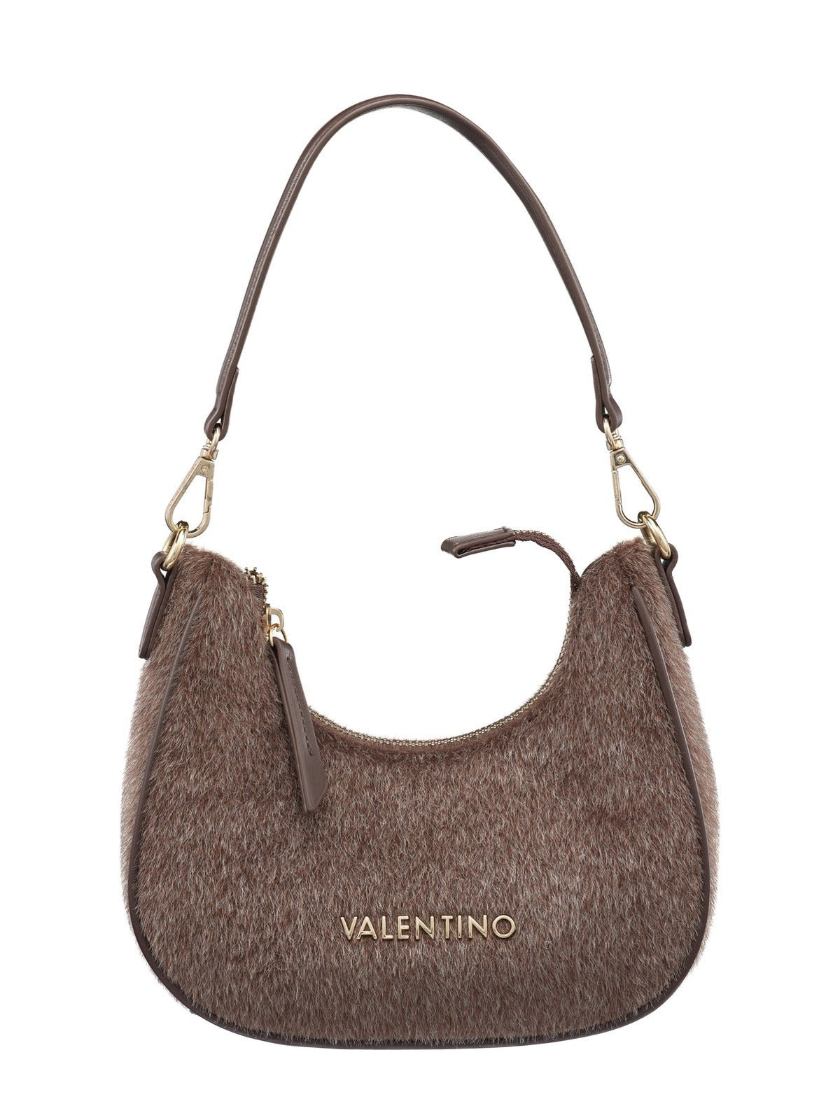 Women's Valentino Ocarina Winter Shoulder Bag In Dark Brown