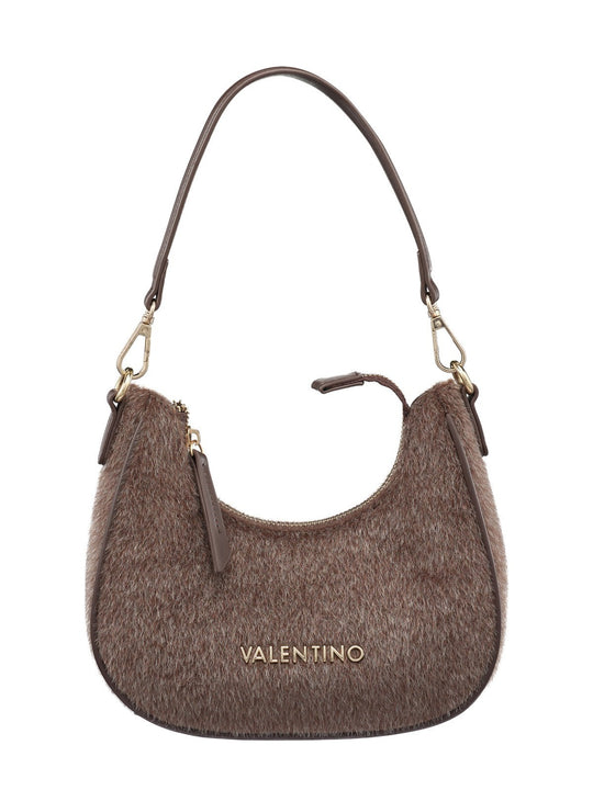 Women's Valentino Ocarina Winter Shoulder Bag In Dark Brown