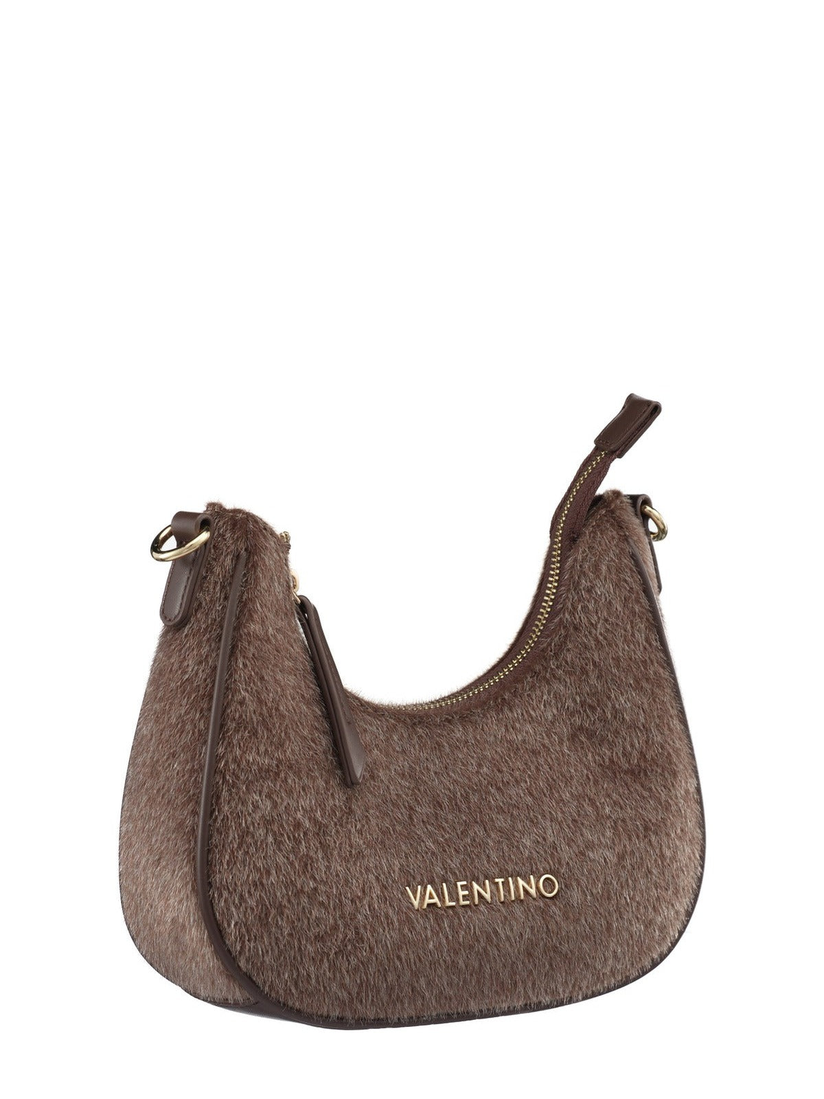 Women's Valentino Ocarina Winter Shoulder Bag In Dark Brown