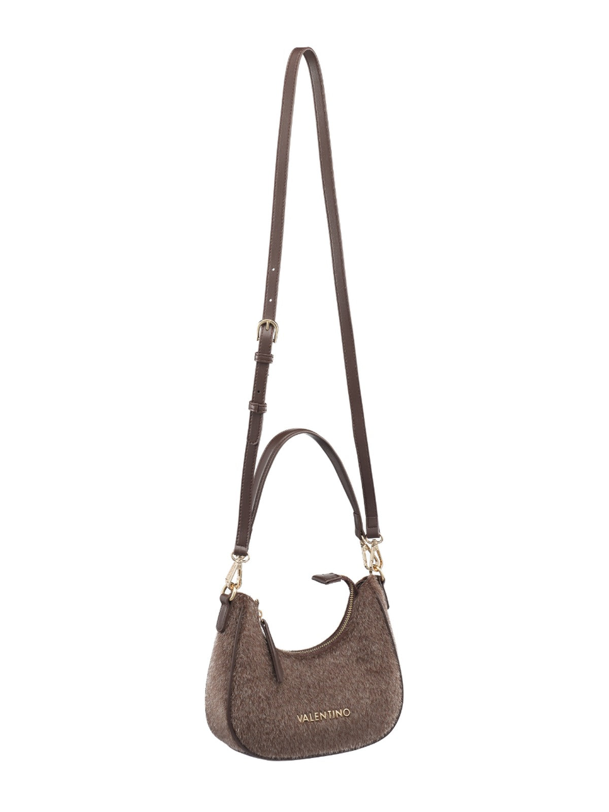 Women's Valentino Ocarina Winter Shoulder Bag In Dark Brown