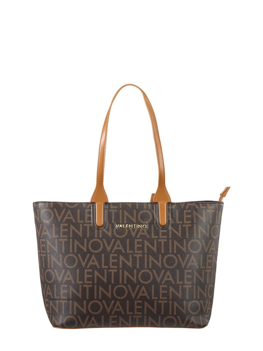Women's Valentino Regina Re Shopping Bag In Dark Brown