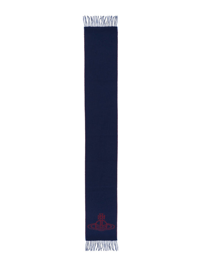Womens Vivienne Westwood 25X185 Scarf Indigio Blue