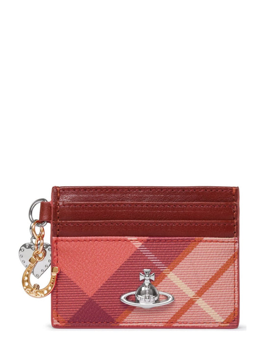 Women's Vivienne Westwood Card Holder with Charms in Fraser Pink