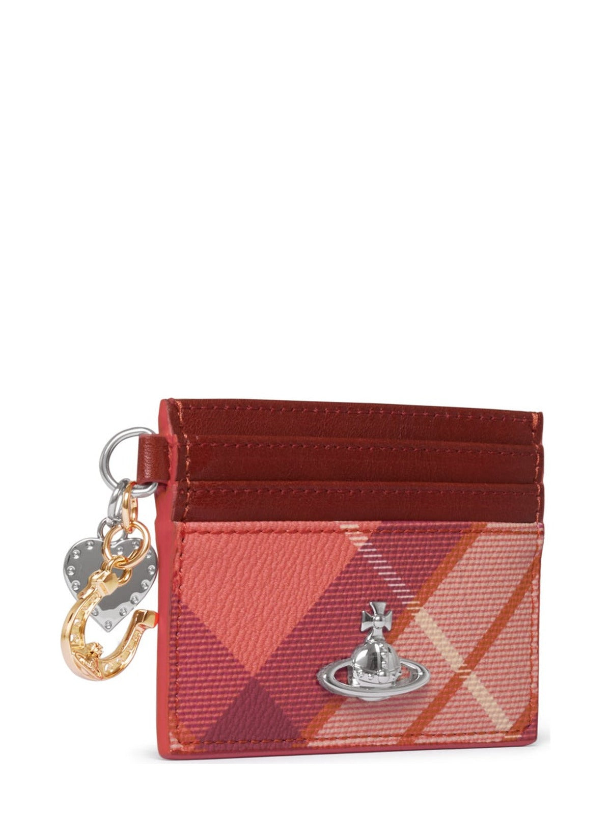 Women's Vivienne Westwood Card Holder with Charms in Fraser Pink