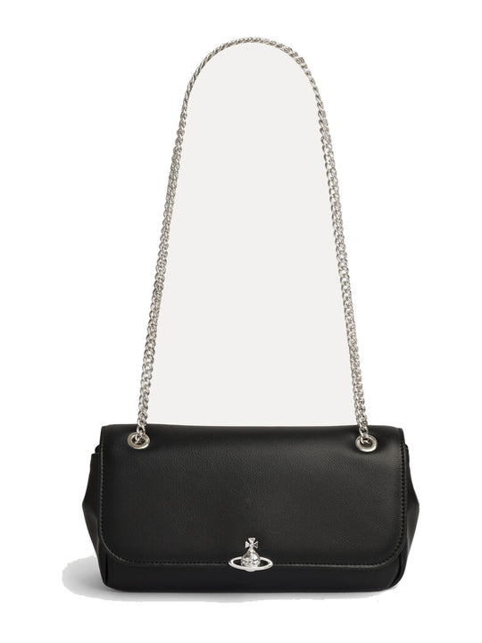 Women's Vivienne Westwood Chain Crossbody Purse in Black