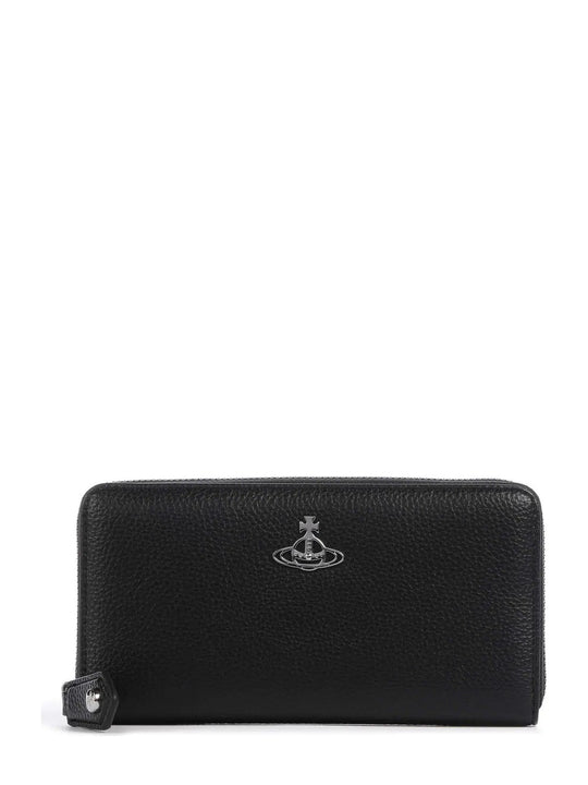 Womens Vivienne Westwood Classic Zip Round Black Wallet
