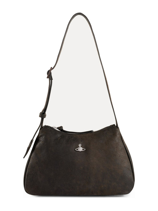 Womens Vivienne Westwood Kate Shoulder Bag in Dark Brown