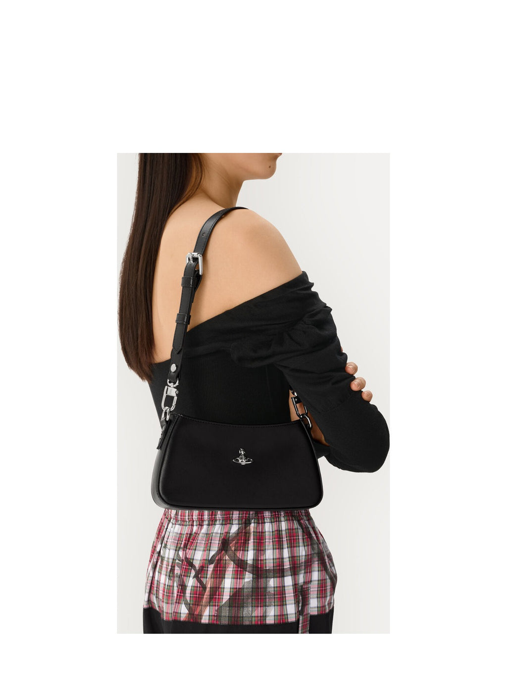 Women's Vivienne Westwood Tasha Shoulder Phone Bag in Black