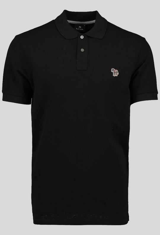 Mens Paul Smith Black Zebra Regular Fit Polo Shirt