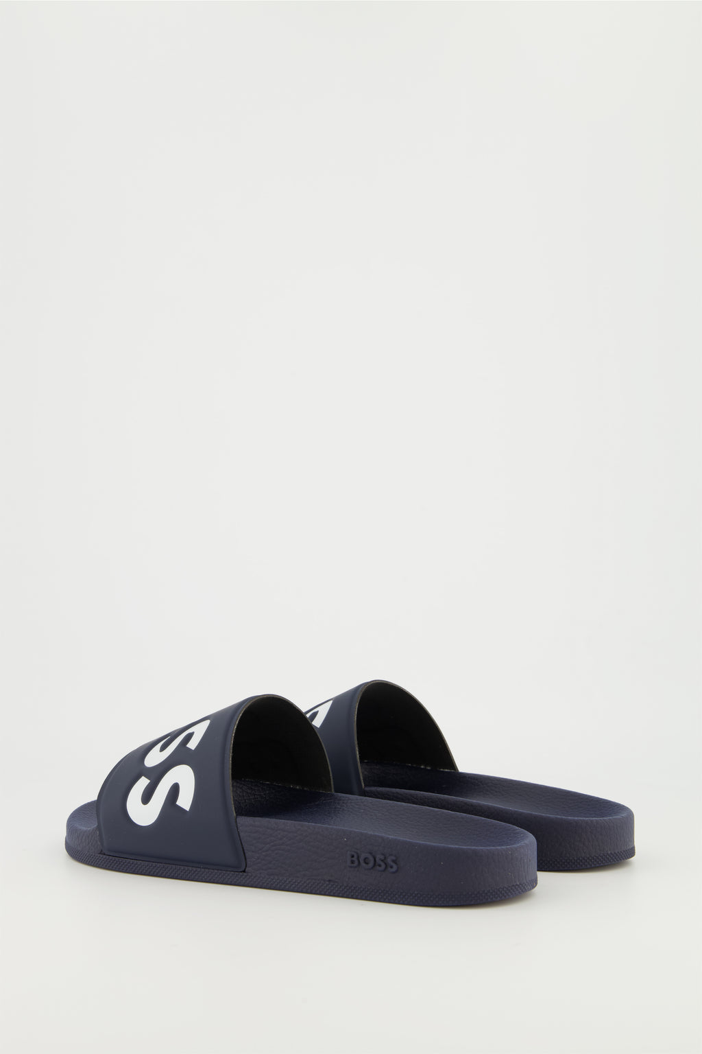 Men's BOSS Dark Blue Aryeh_Slid_rblg Slides — view 3