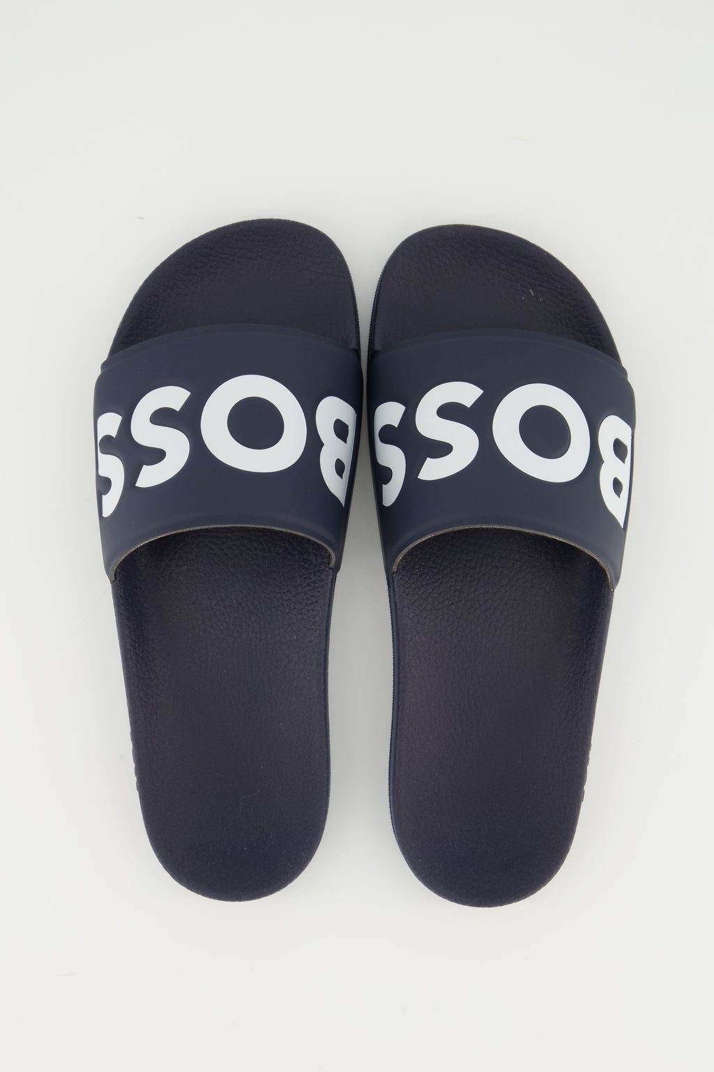Men's BOSS Dark Blue Aryeh_Slid_rblg Slides — view 4