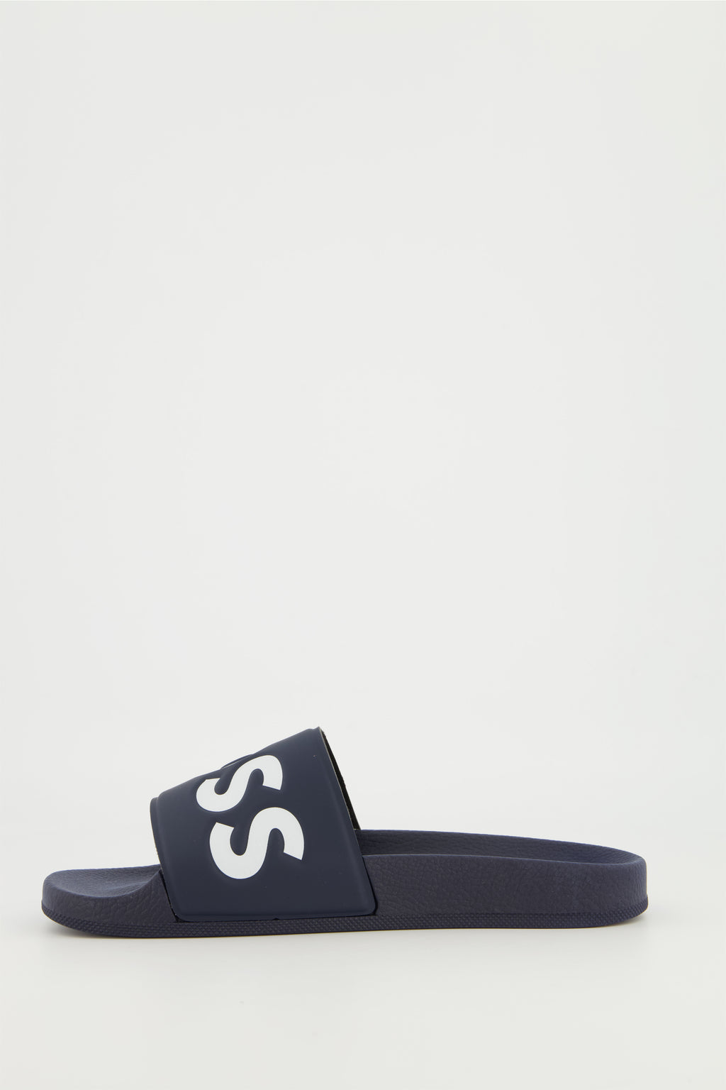 Men's BOSS Dark Blue Aryeh_Slid_rblg Slides — view 5