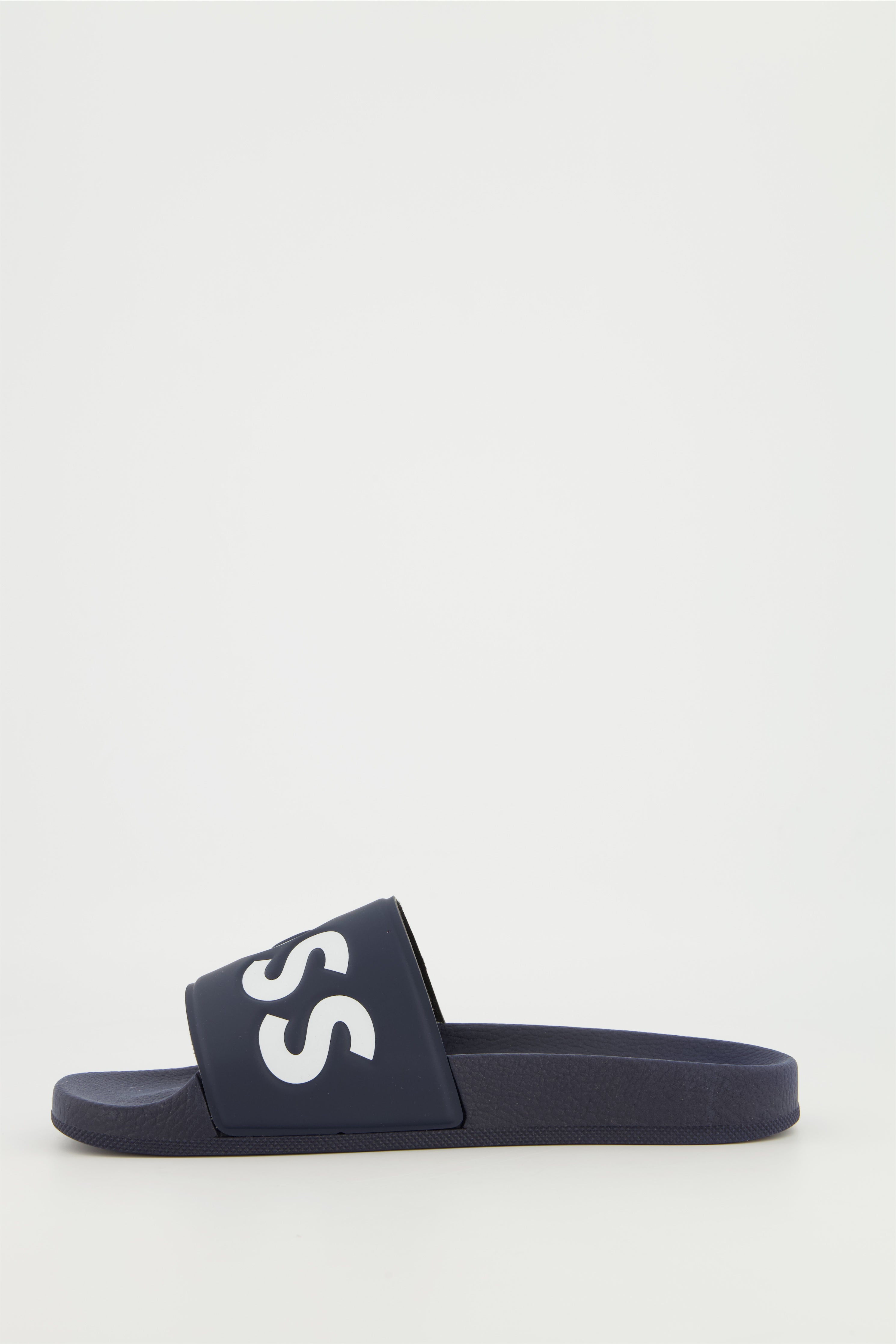 Men's BOSS Dark Blue Aryeh_Slid_rblg Slides — view 5