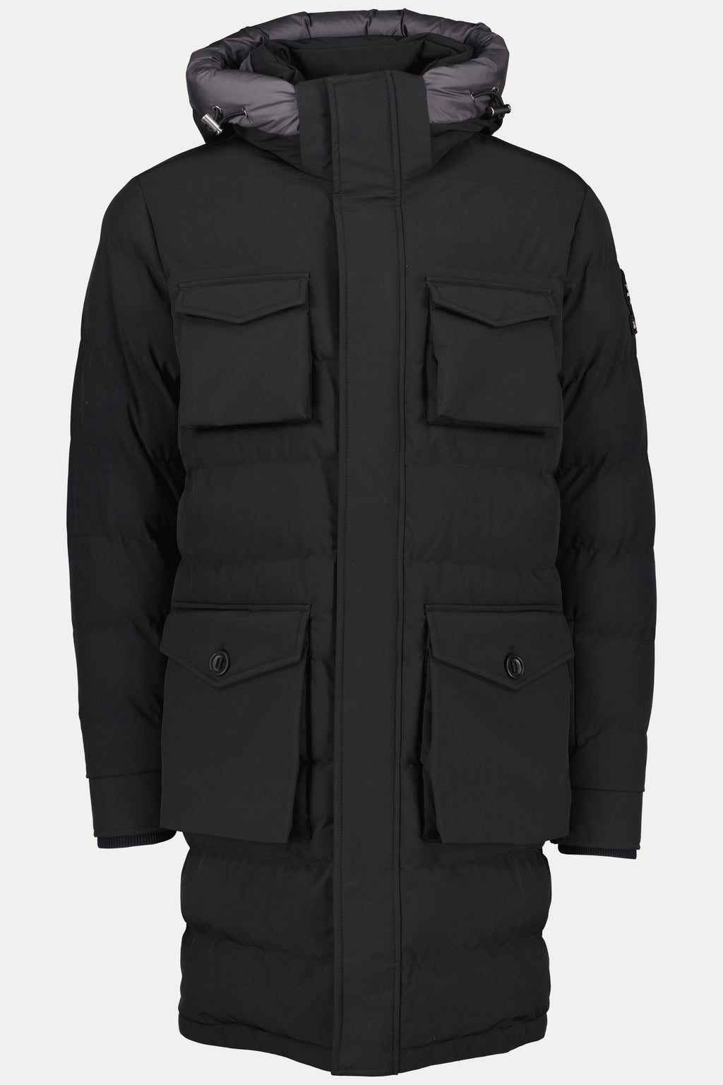 Men's Sandbanks Branksome Black Long Puffer Jacket - image 2