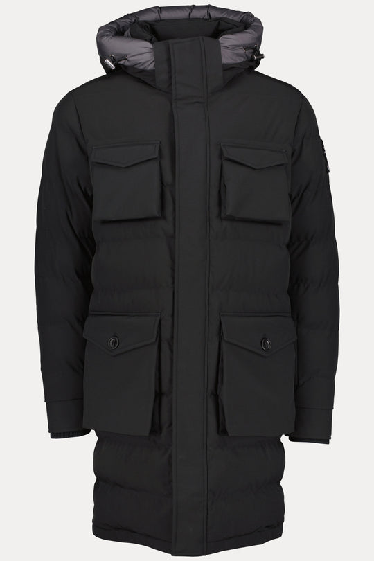 Men's Sandbanks Branksome Black Long Puffer Jacket