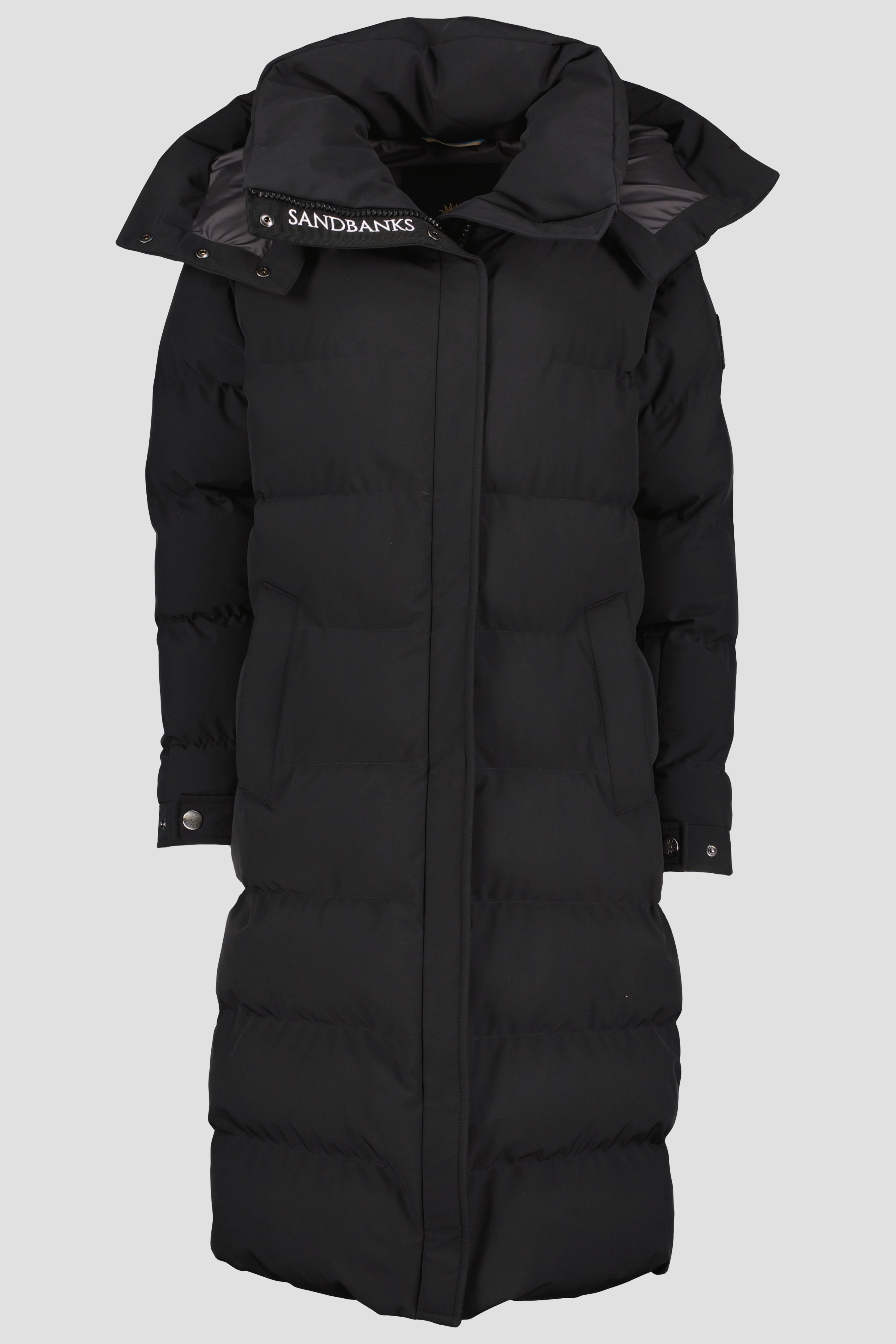 Women's Sandbanks Haven Black Long Puffer Jacket - image 7