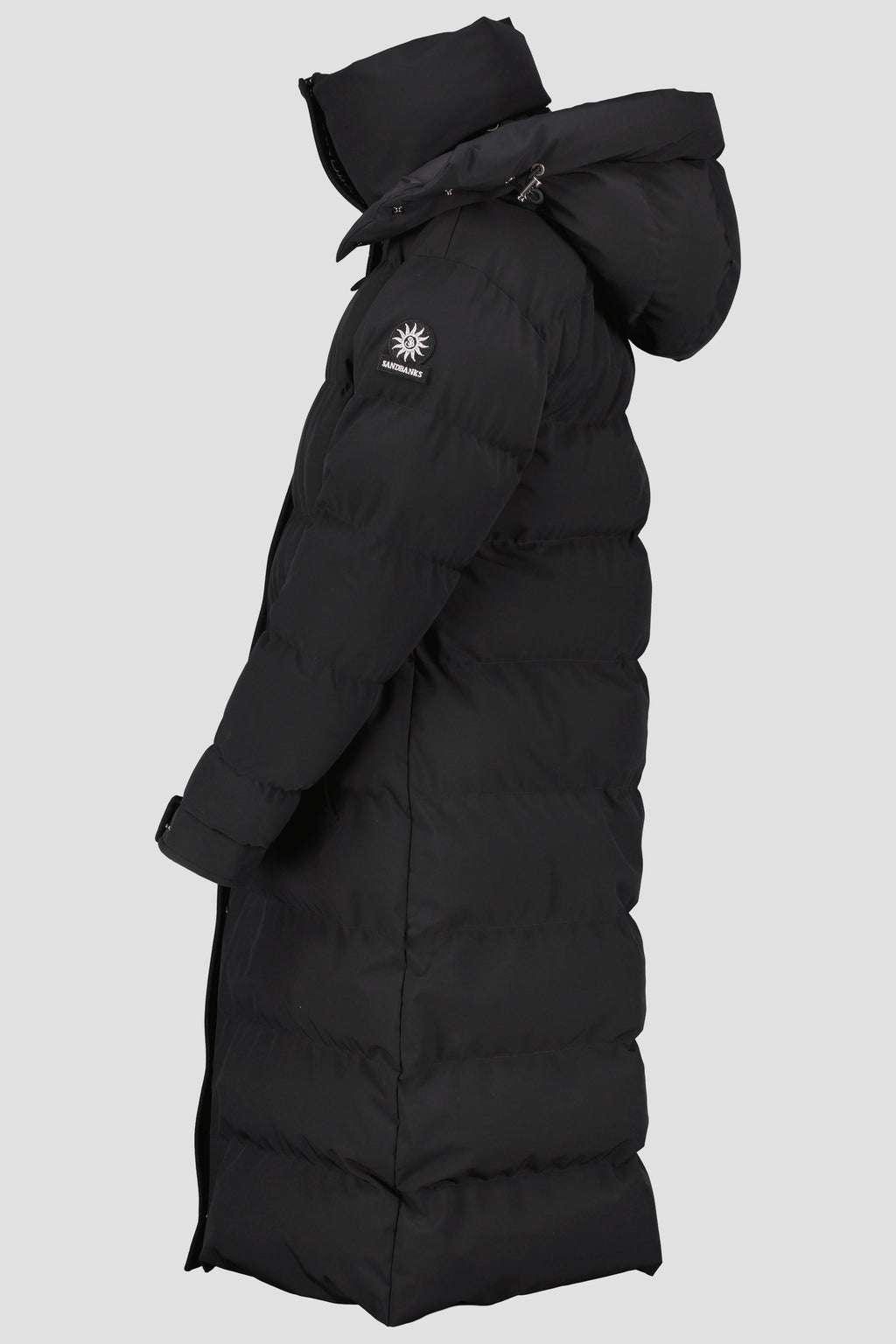 Women's Sandbanks Haven Black Long Puffer Jacket - image 9