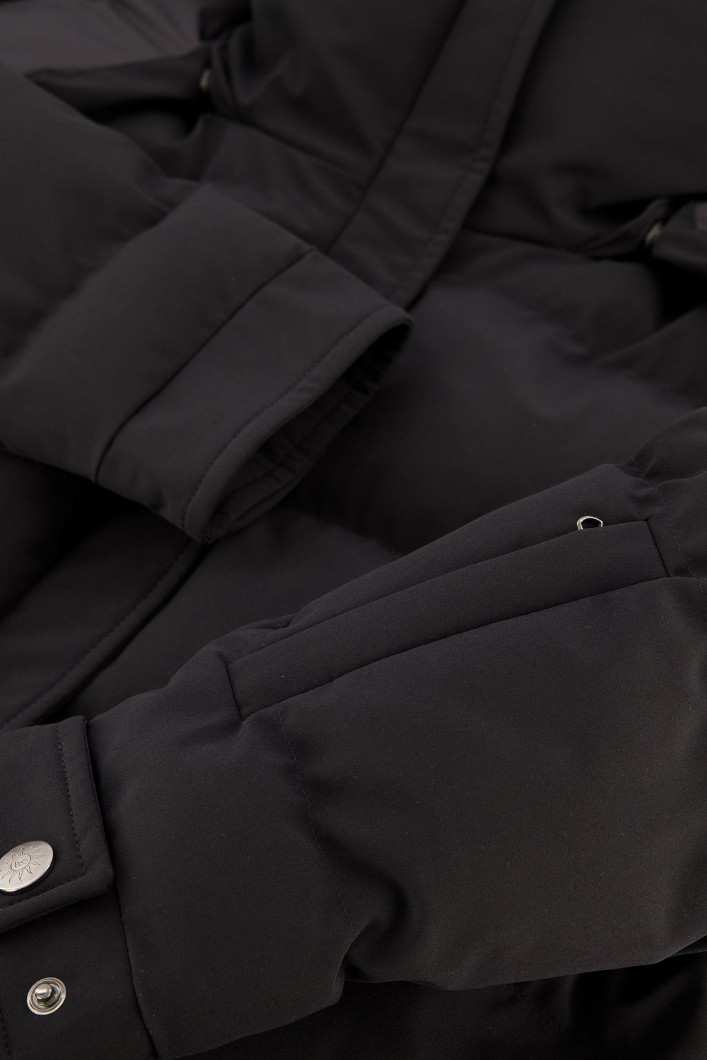 Women's Sandbanks Haven Black Long Puffer Jacket - image 14