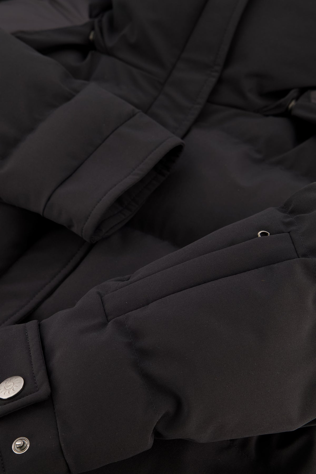 Women's Sandbanks Haven Black Long Puffer Jacket - image 14