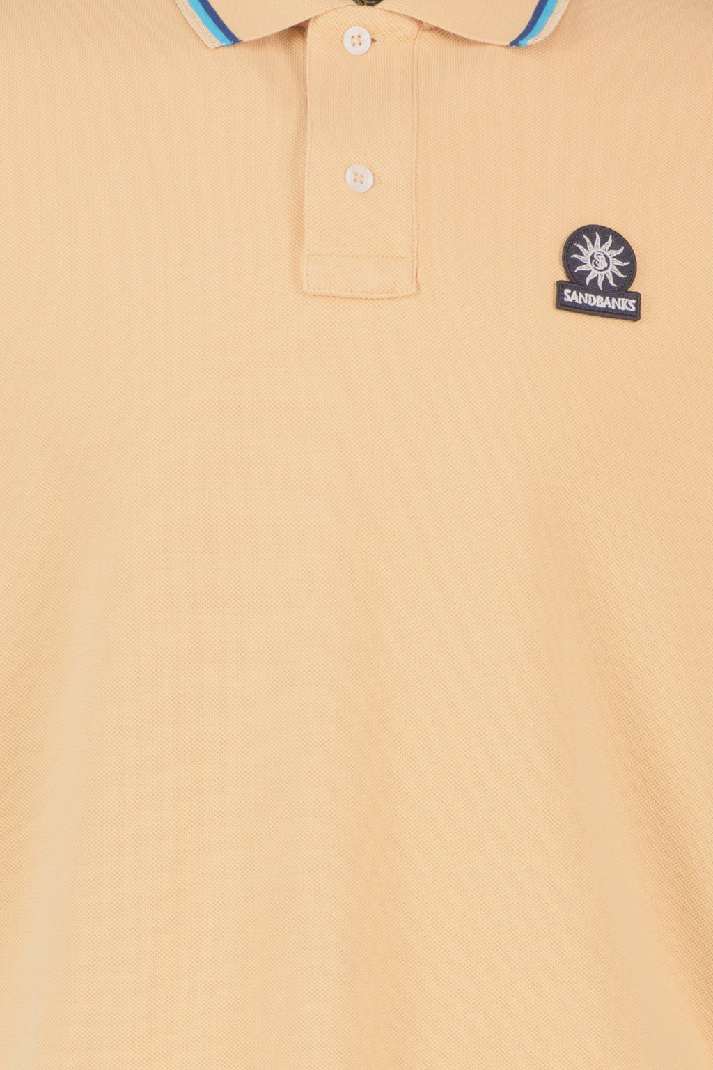 Men's Sandbanks Badge Logo Sand Polo Shirt - image 5