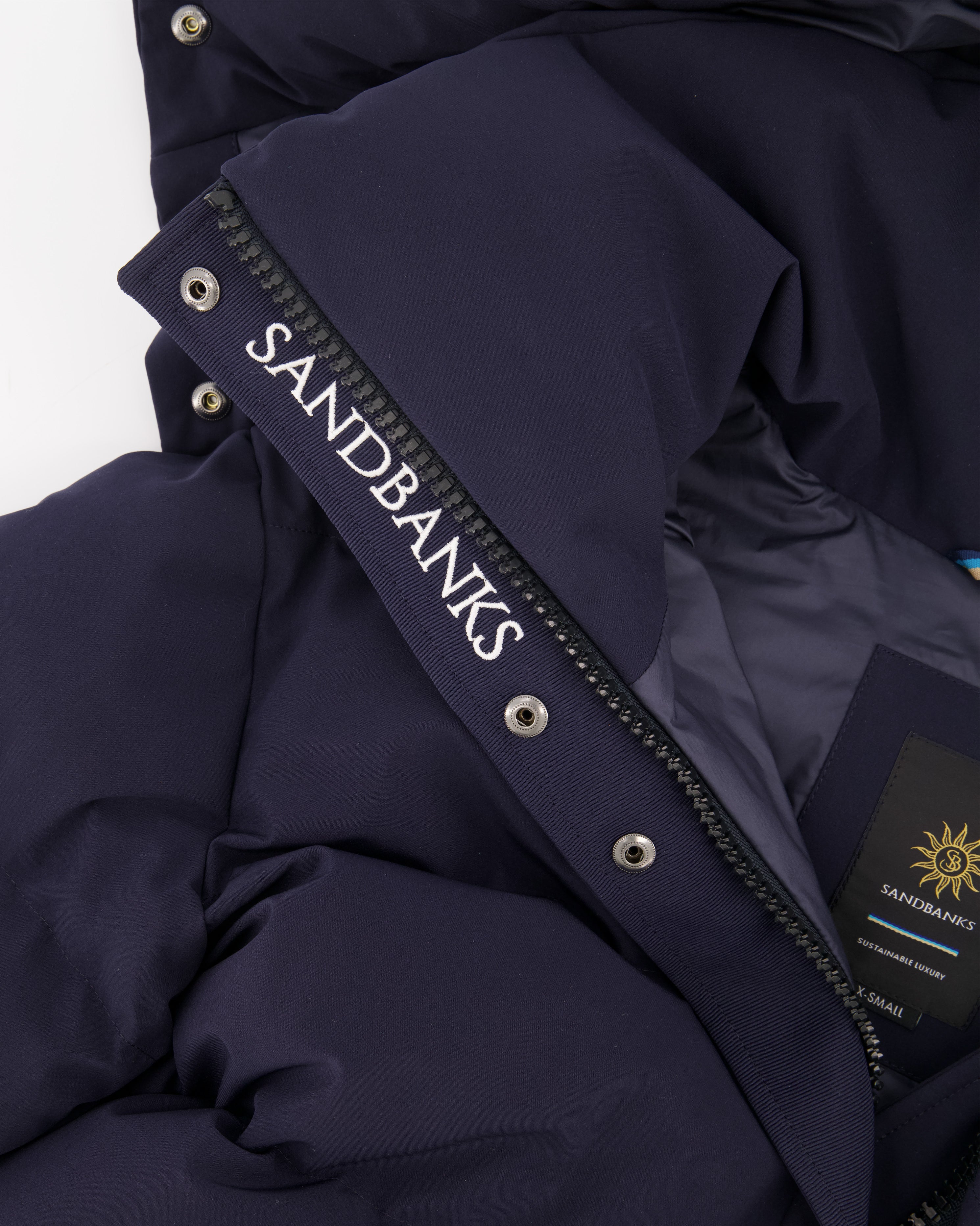 Women's Sandbanks Haven Navy Long Puffer Jacket - image 12